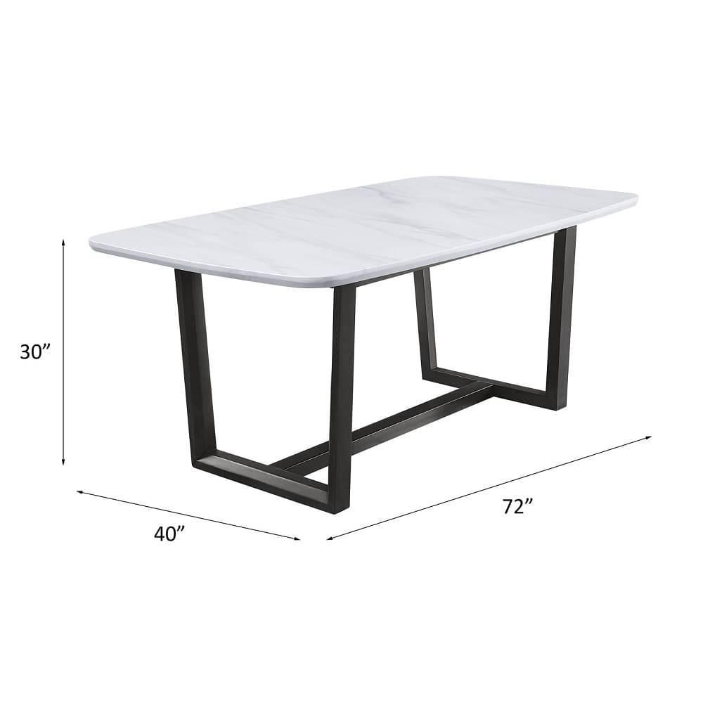 Dining Table W/Natrual Marble Top 5