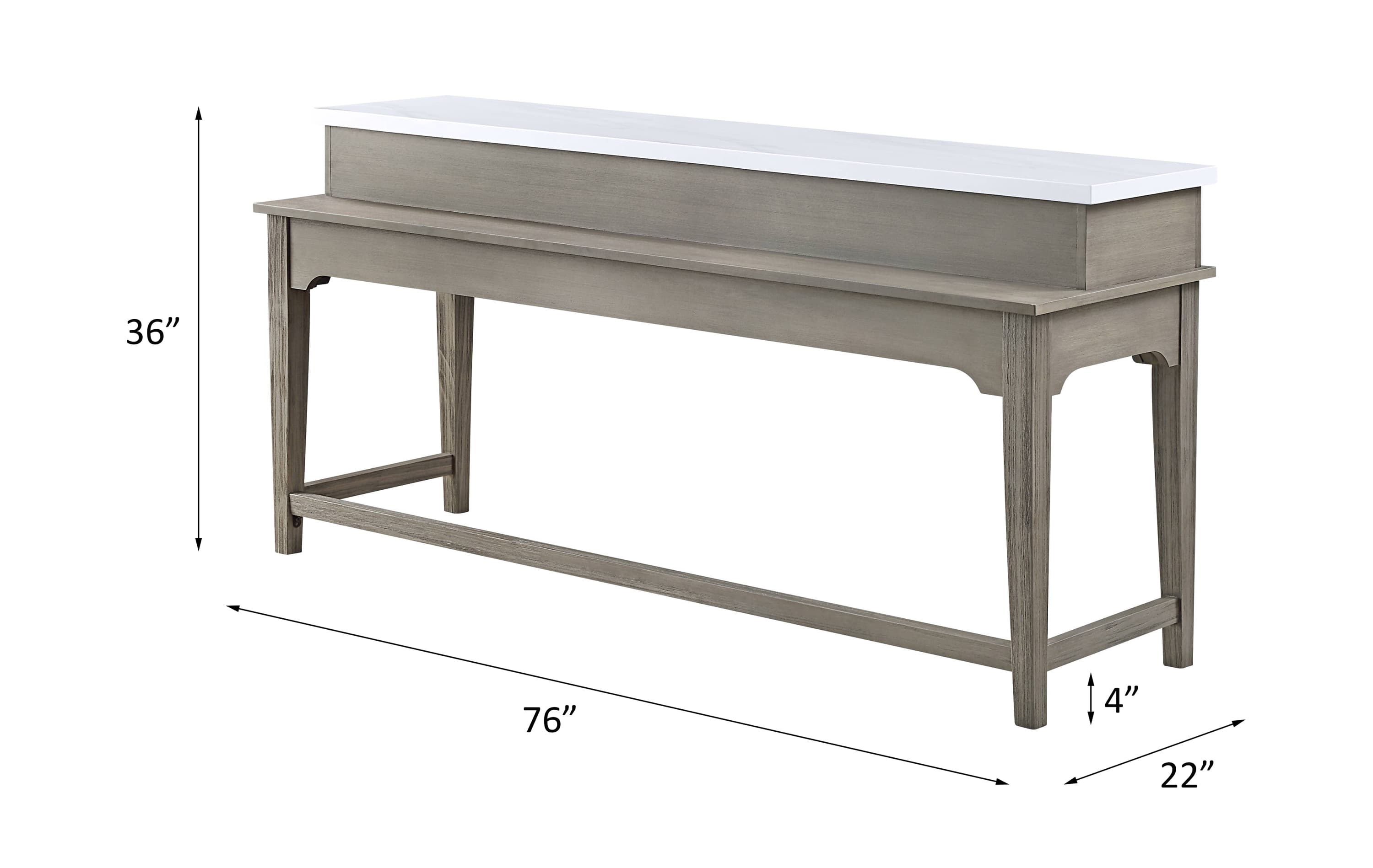 4Pc Pack Counter Height Table Set W/USB Port 7