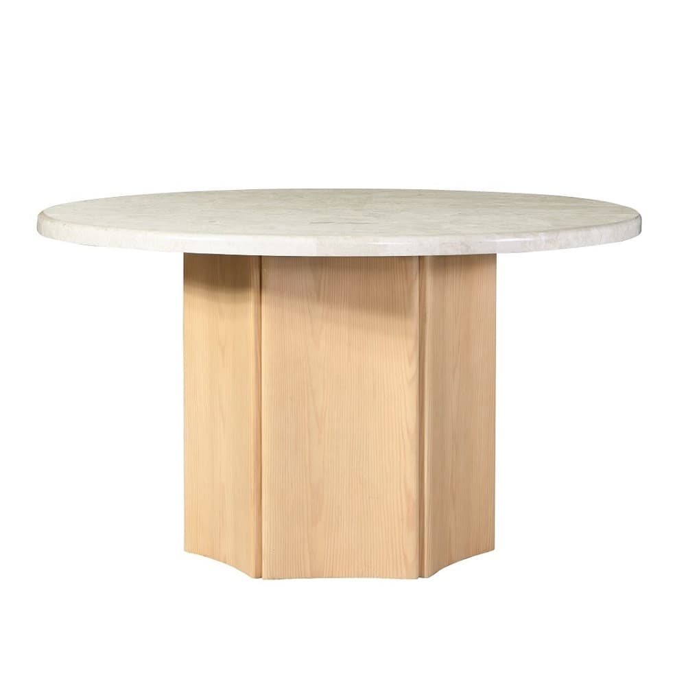 Round Dining Table W/Natrual Marble Top