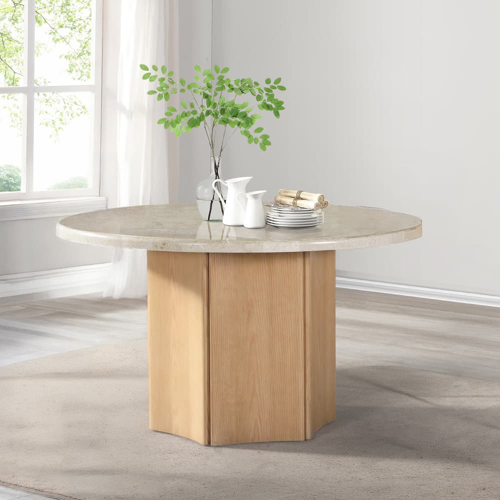 Round Dining Table W/Natrual Marble Top 5