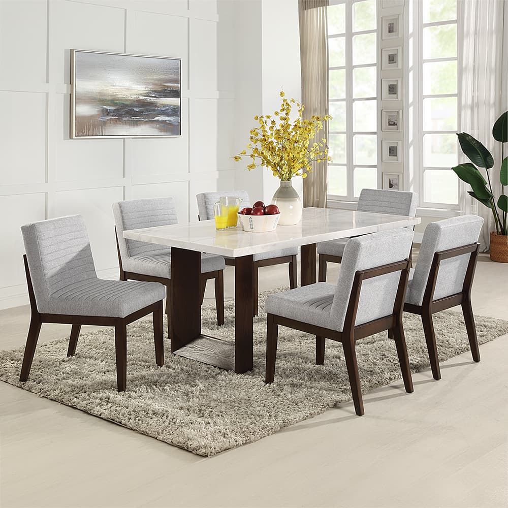 Dining Table W/Natrual Marble Top 6