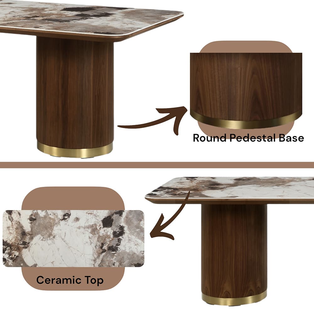 Dining Table W/Ceramic Top 6