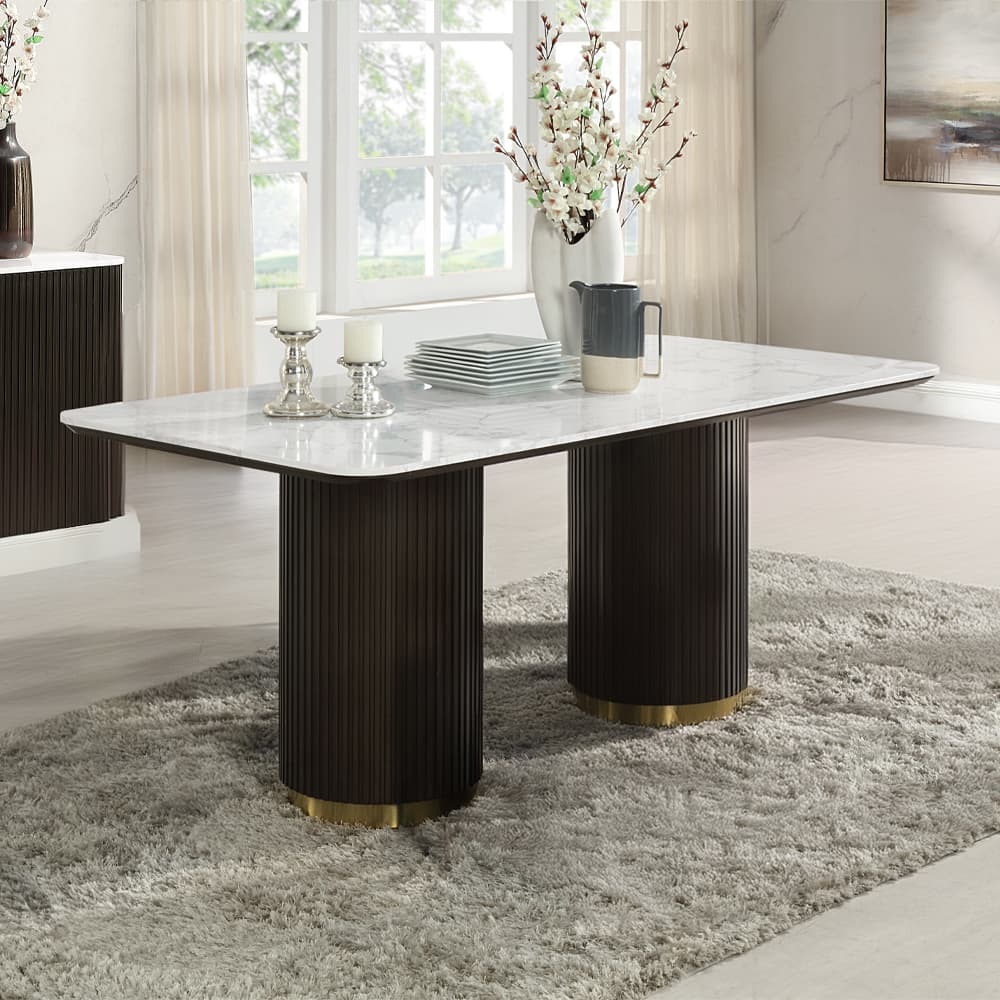 Dining Table W/Marble Top