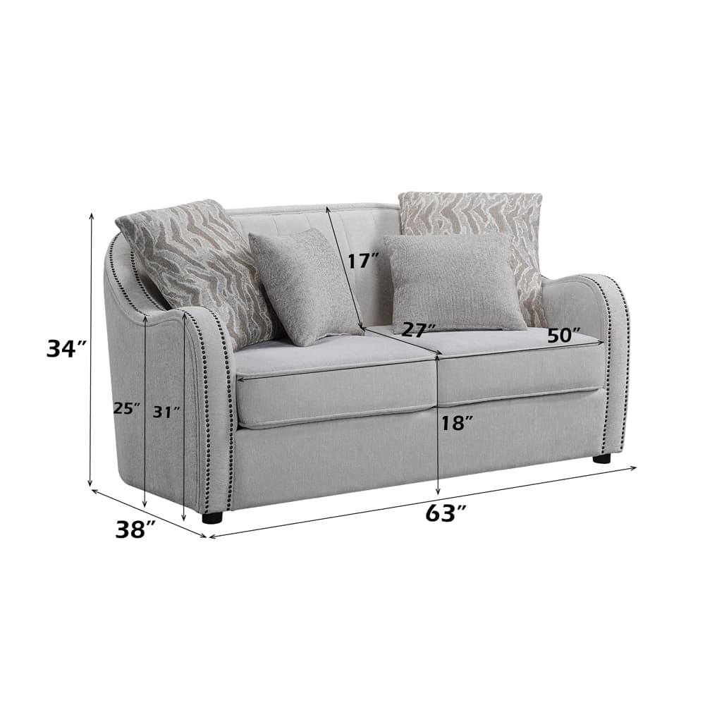 Loveseat W/4 Pillows 6
