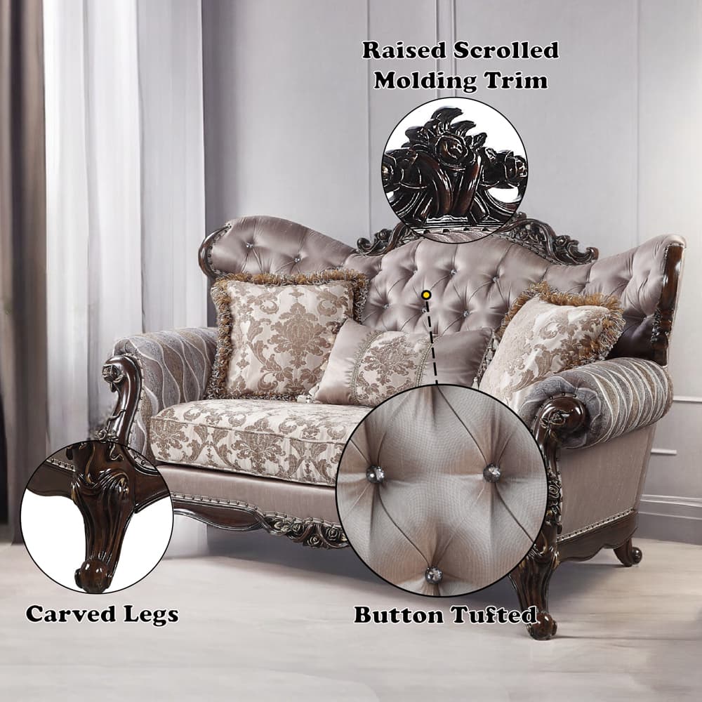 Loveseat W/3 Pillows 6