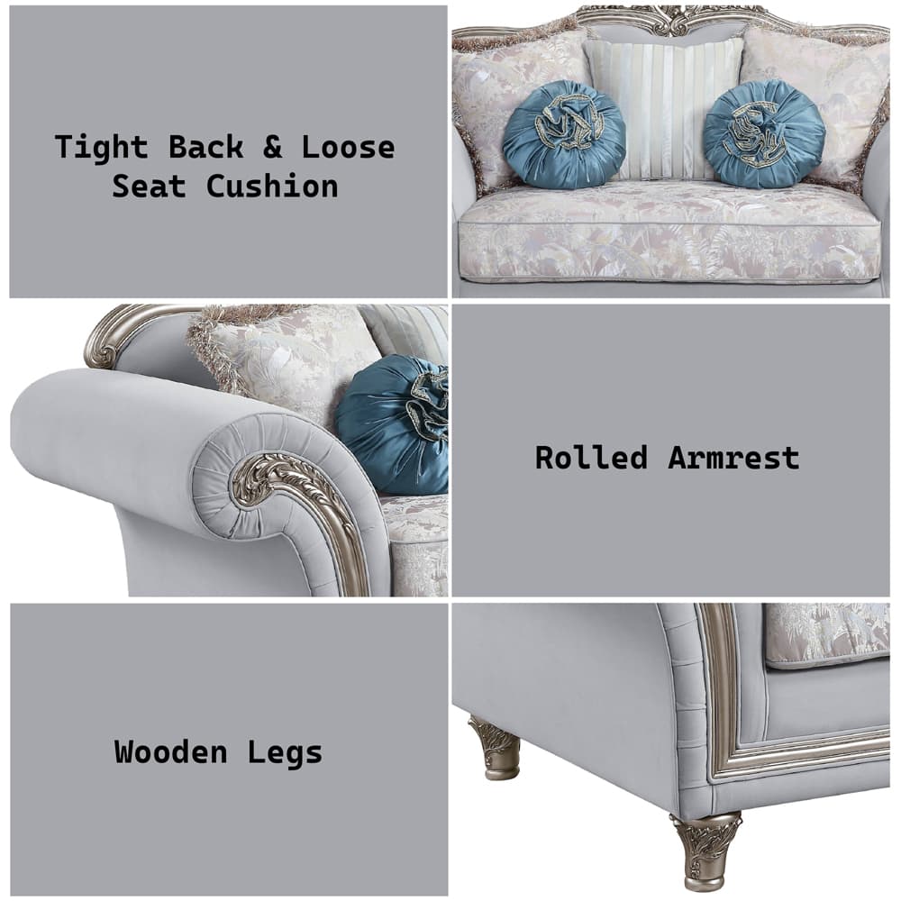 Loveseat W/5 Pillows 8