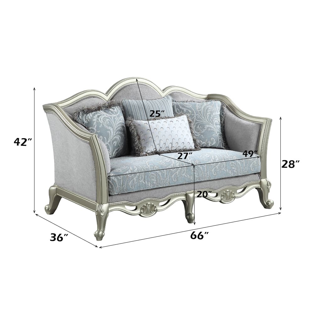 Loveseat W/4 Pillows 5