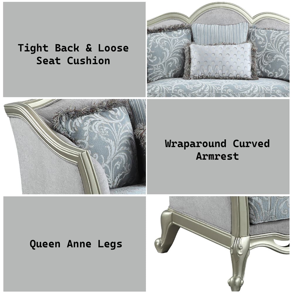 Loveseat W/4 Pillows 6