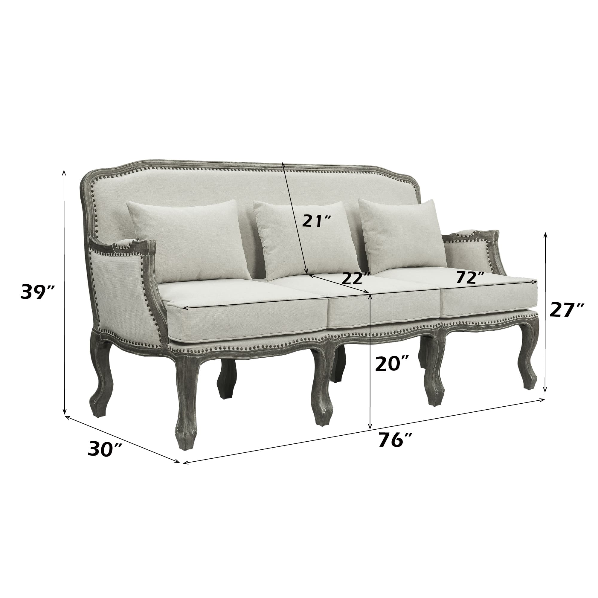 Sofa W/3 Pillows 5