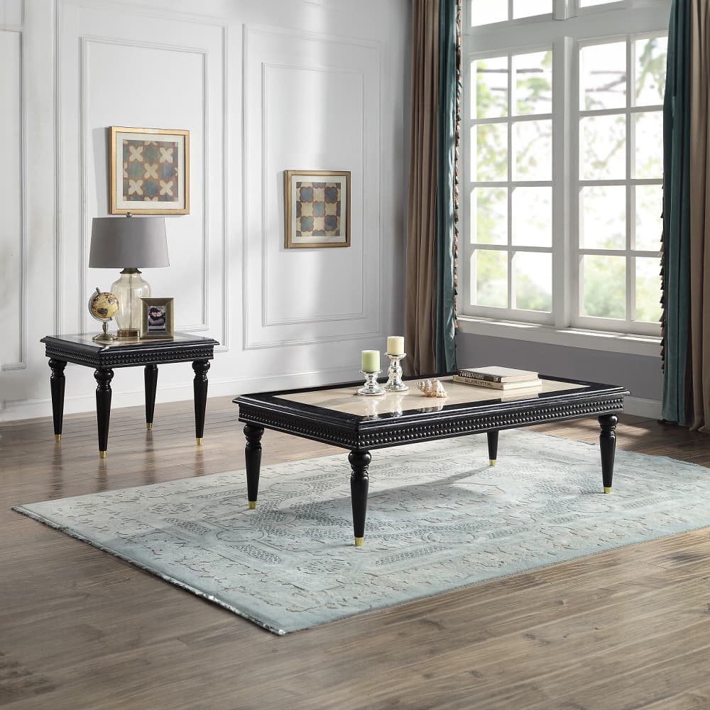 End Table W/Natrual Marble Top 5