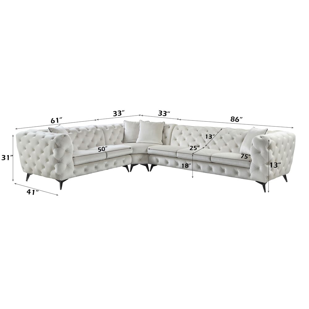 Sectional Sofa W/4 Pillows 8