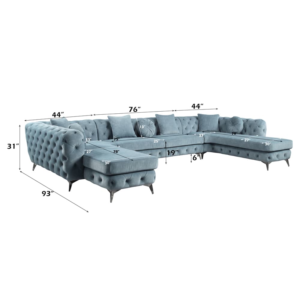 Sectional Sofa W/7 Pillows 7