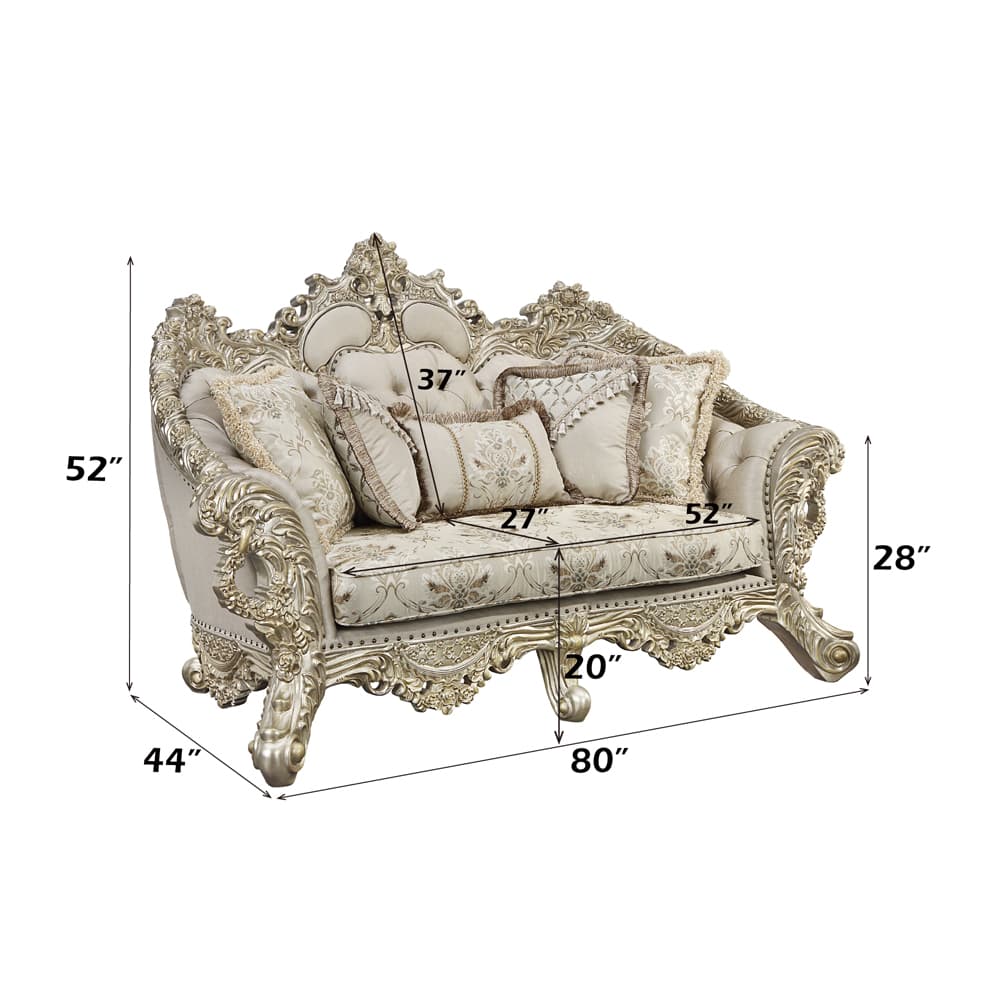 Loveseat W/5 Pillows 8