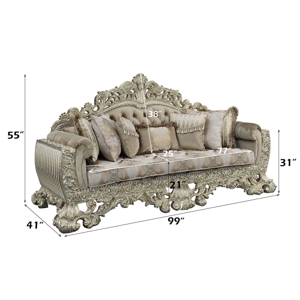 Sofa W/7 Pillows 7