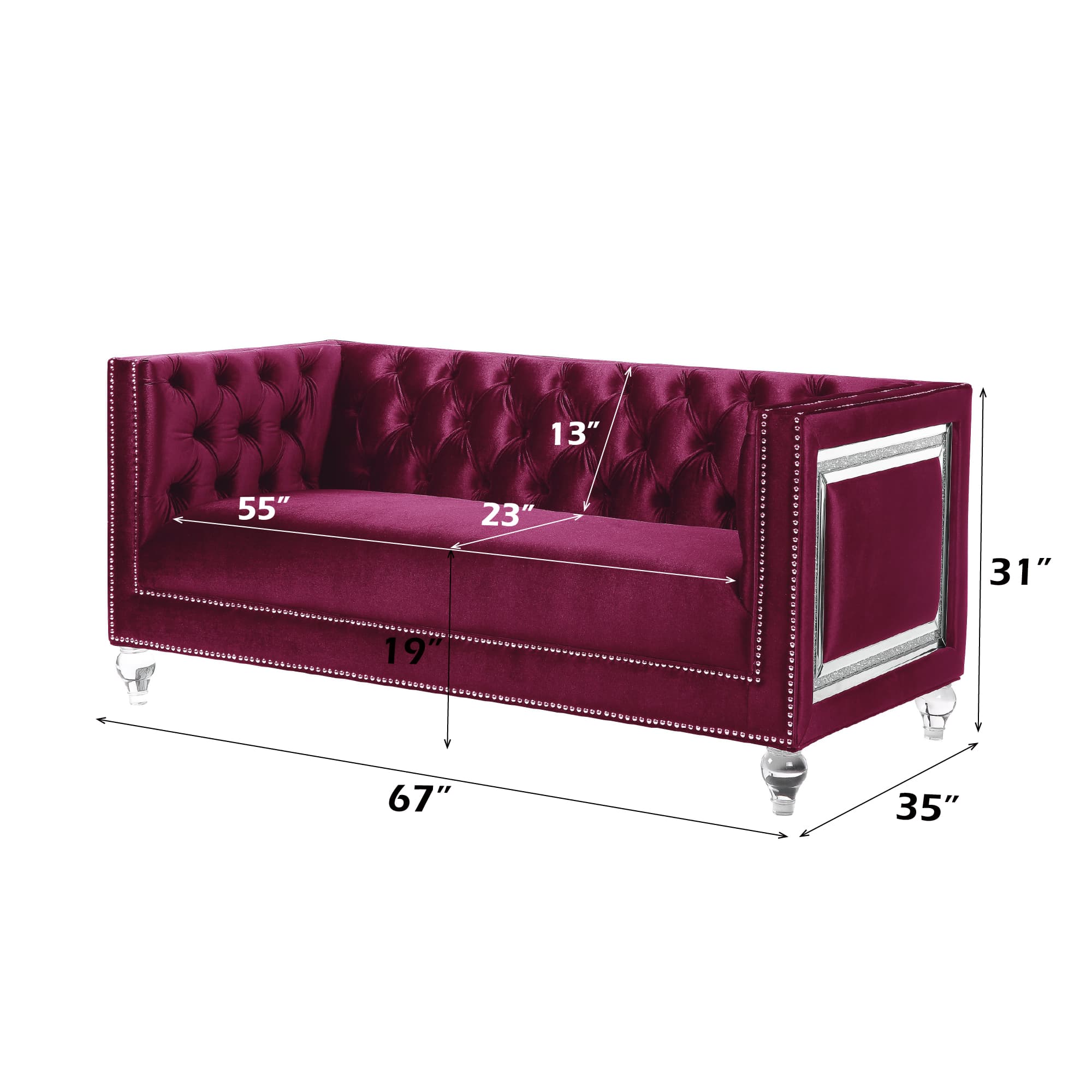 Loveseat W/2 Pillows 5