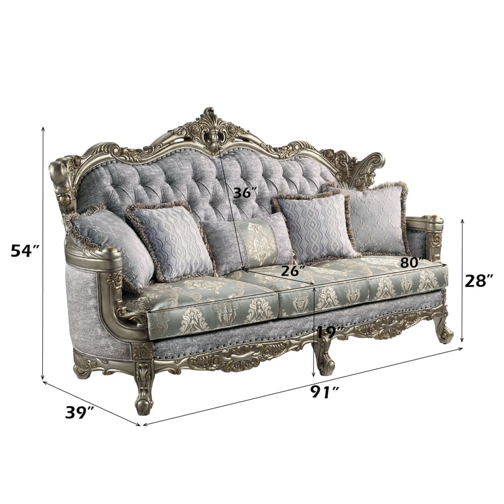 Sofa W/5 Pillows 12