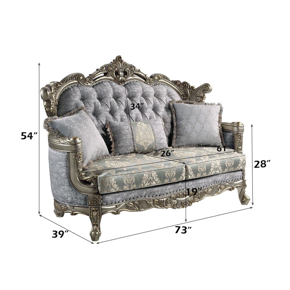 Loveseat W/3 Pillows 12
