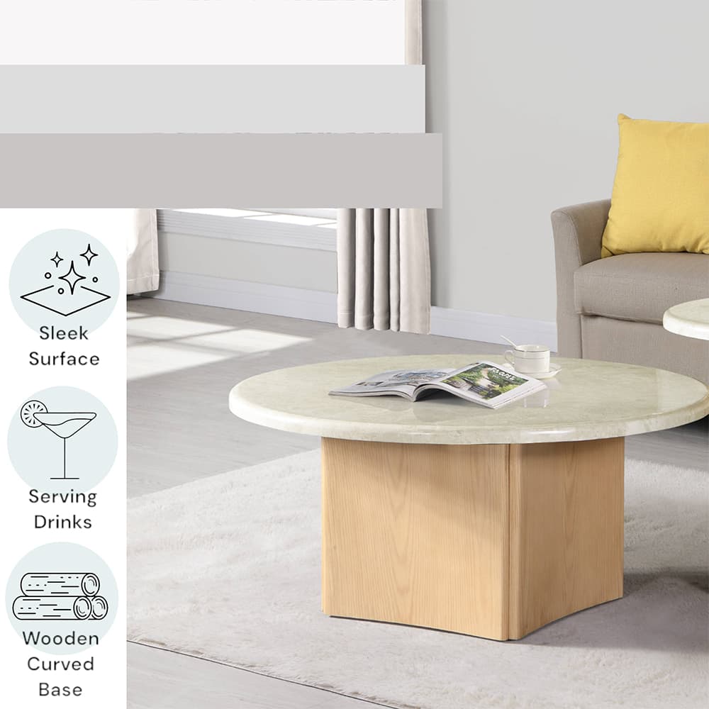 Coffee Table W/Natrual Marble Top 5