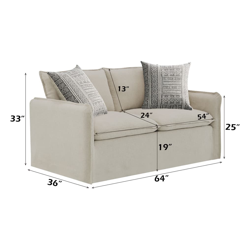 Loveseat W/2 Pillows 3