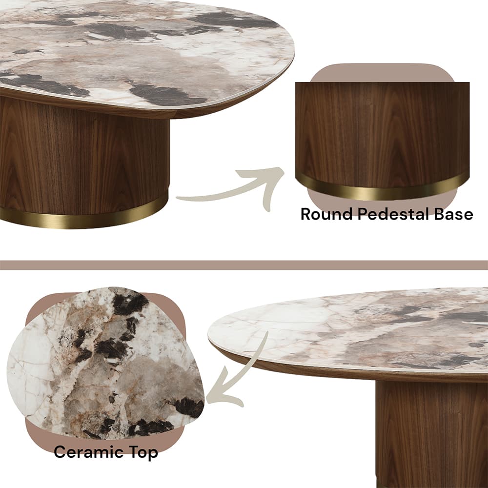 Coffee Table W/Ceramic Top 4