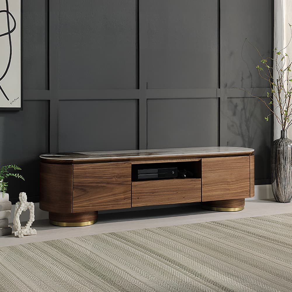 TV Stand W/Ceramic Top
