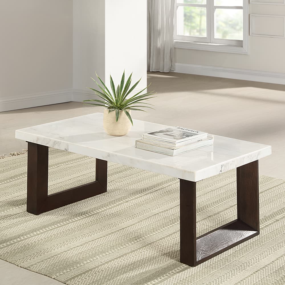 Coffee Table W/Natrual Marble Top