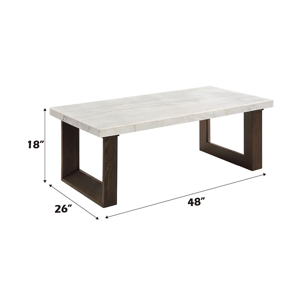 Coffee Table W/Natrual Marble Top 6