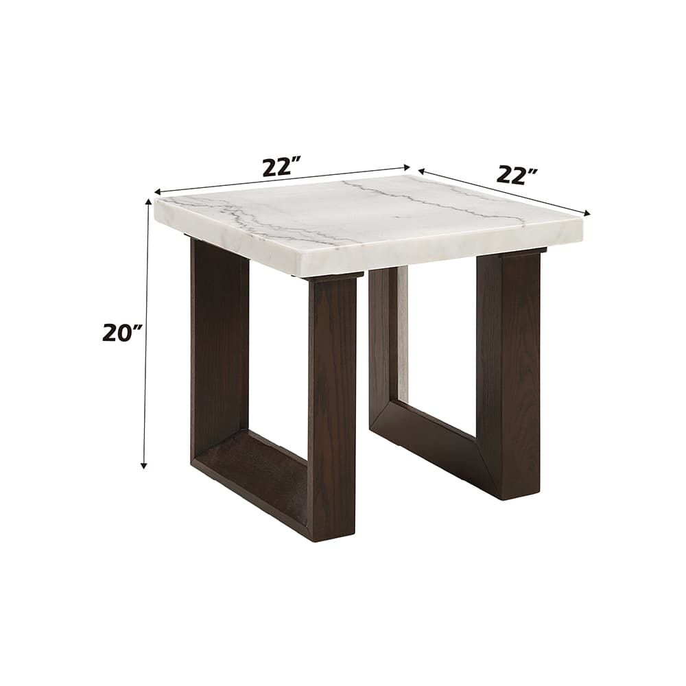 End Table W/Natrual Marble Top 5