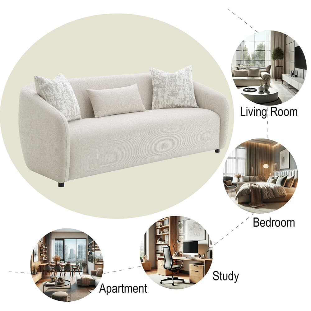 Sofa W/3 Pillows 8