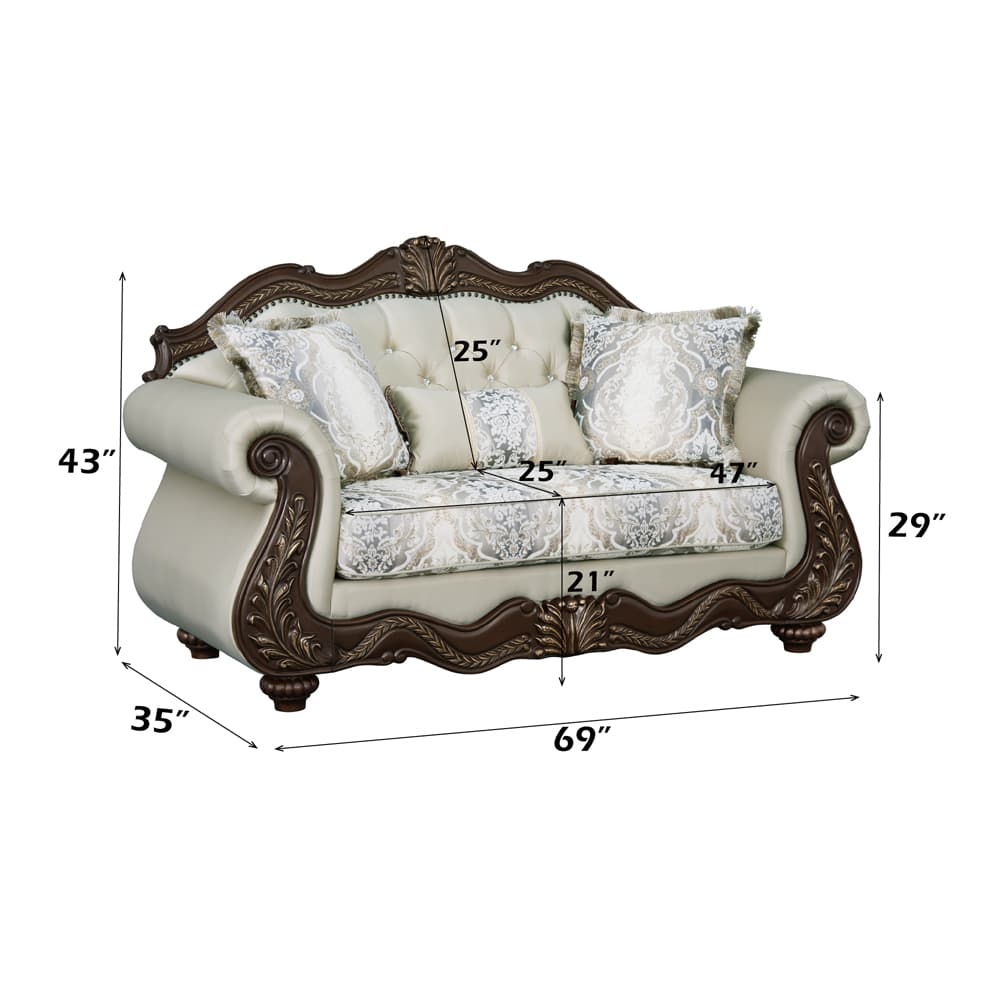 Loveseat W/3 Pillows 8