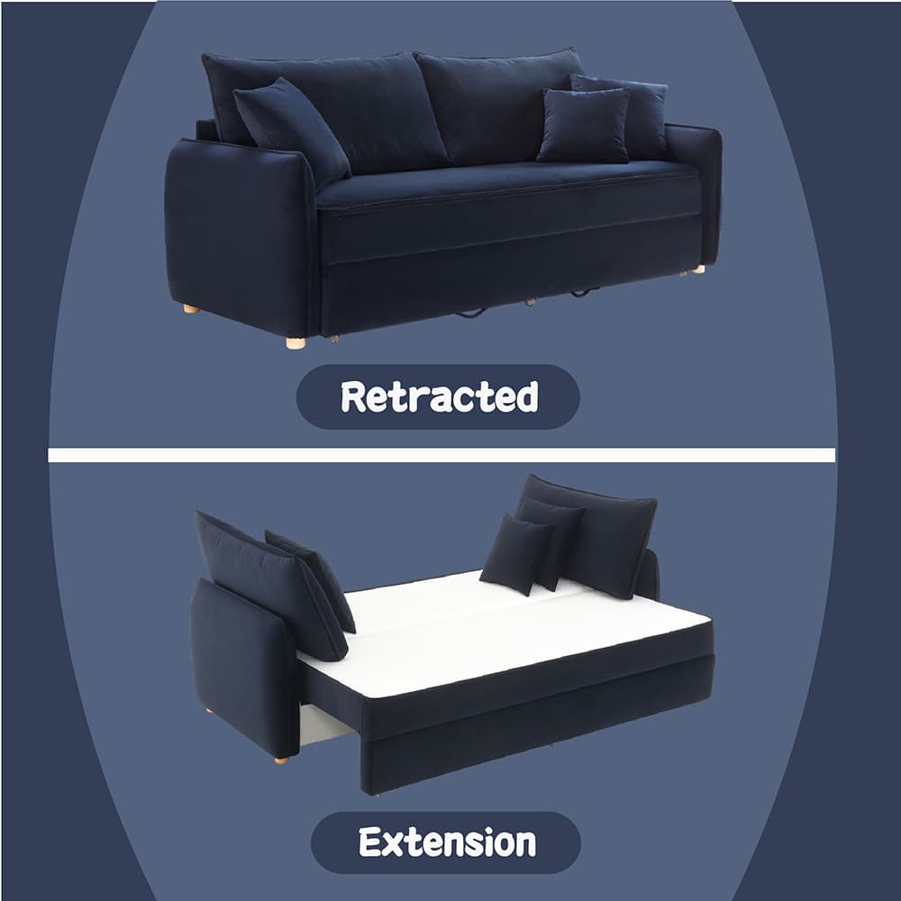 Sofa W/Sleeper & 3 Pillows 9