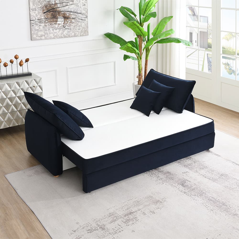 Sofa W/Sleeper & 3 Pillows 10
