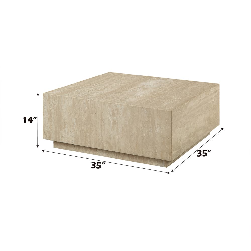 Coffee Table W/Natrual Marble Top 6