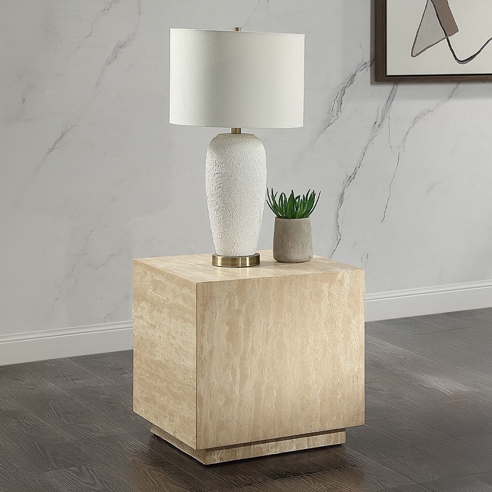 End Table  W/Natrual Marble Top