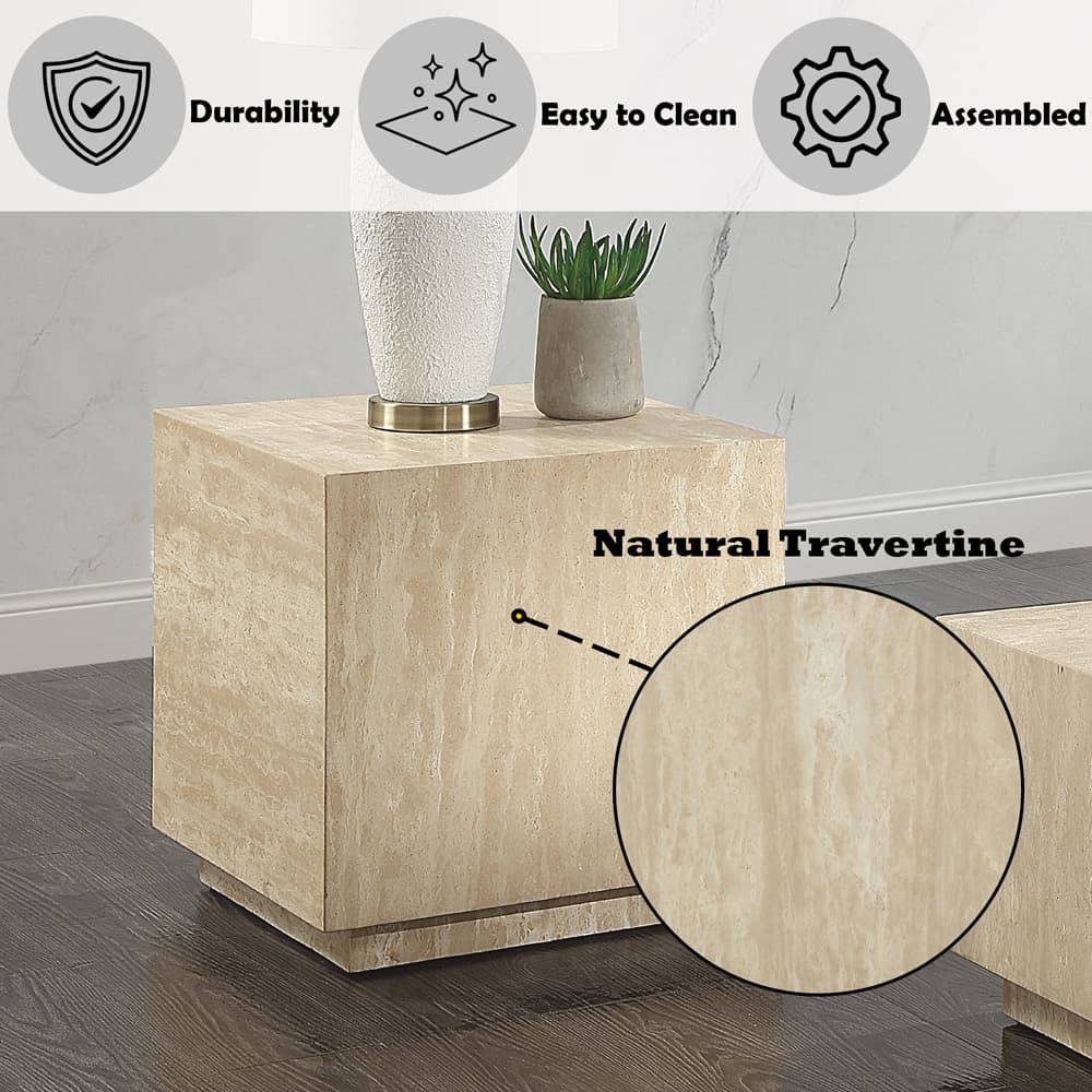 End Table  W/Natrual Marble Top 7