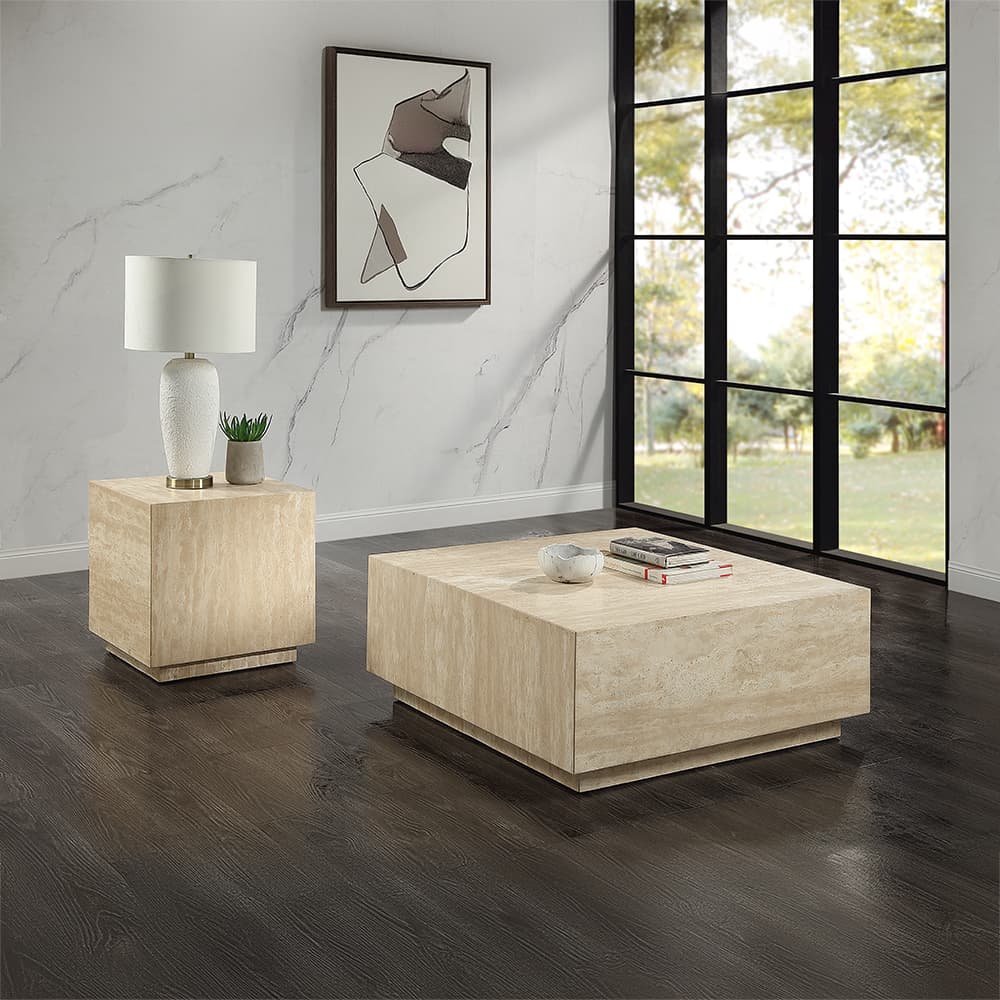 End Table  W/Natrual Marble Top 5