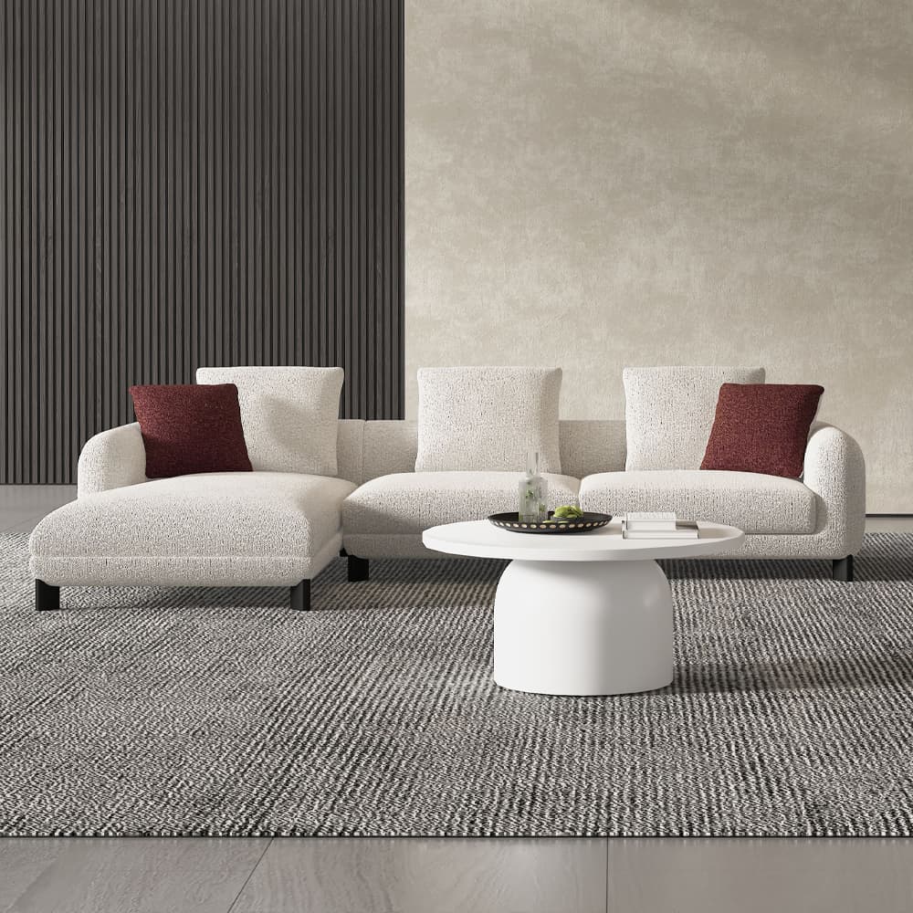 Sectional Sofa W/6 Pillows