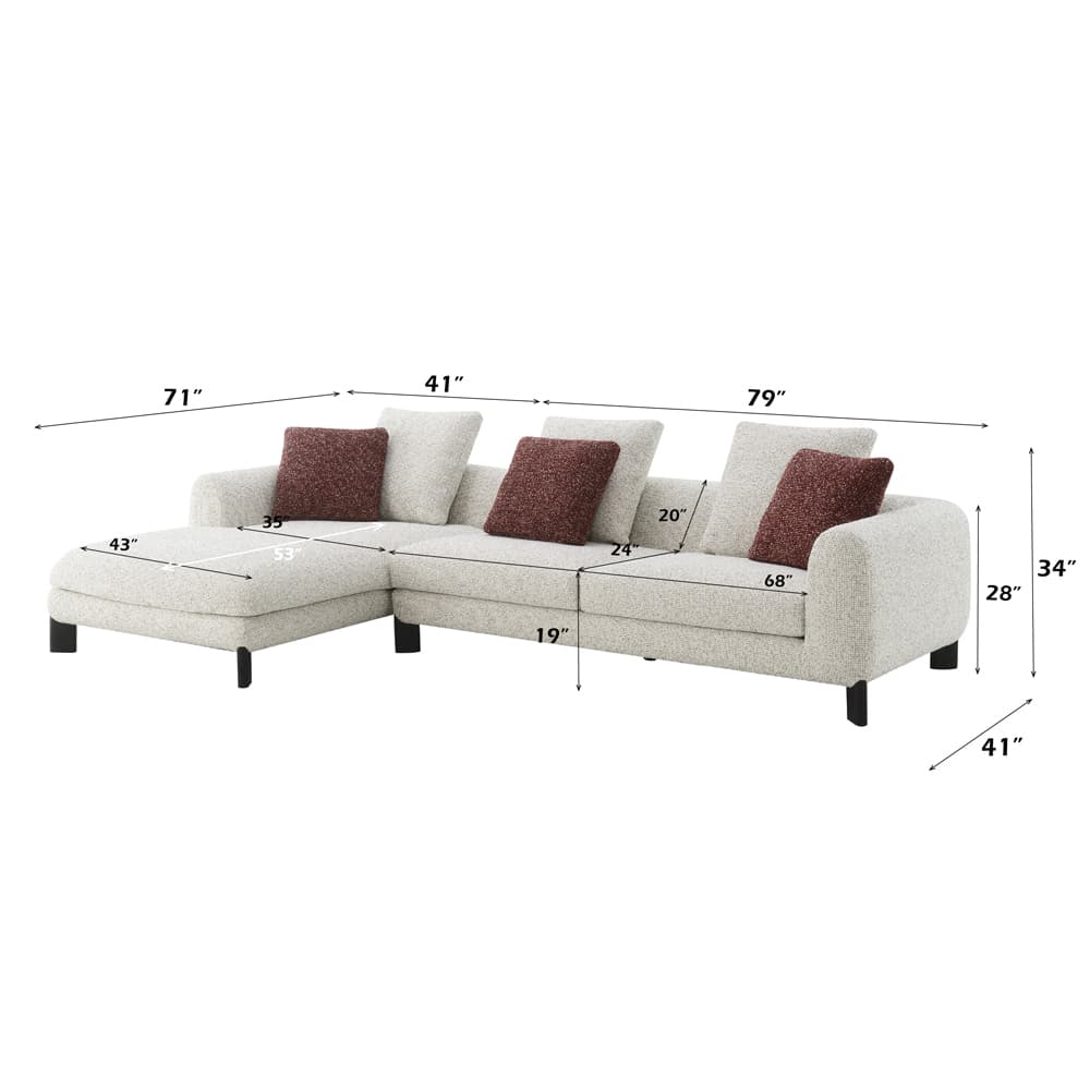 Sectional Sofa W/6 Pillows 9