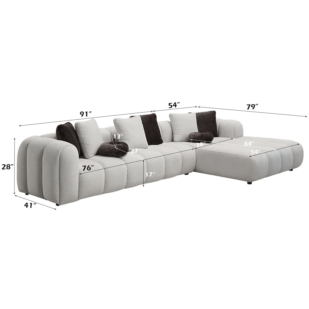Sectional Sofa W/8 Pillows 9