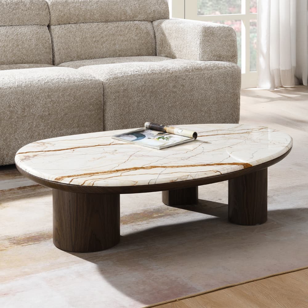 Coffee Table W/Natural Marble