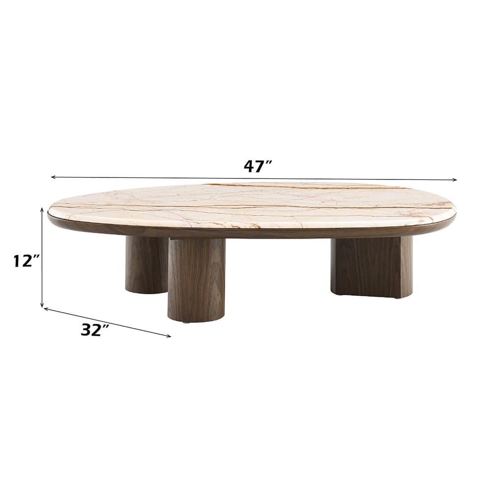 Coffee Table W/Natural Marble 5