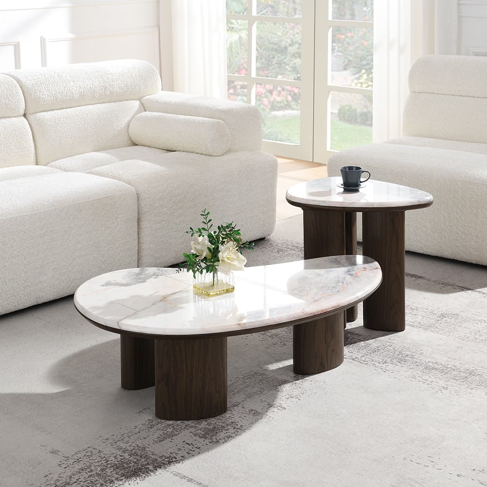 End Table W/Natural Marble 6