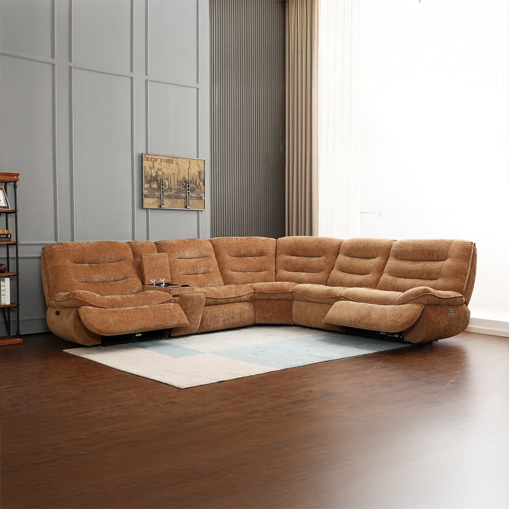 Power Motion Sectional Sofa W/USB Port 4