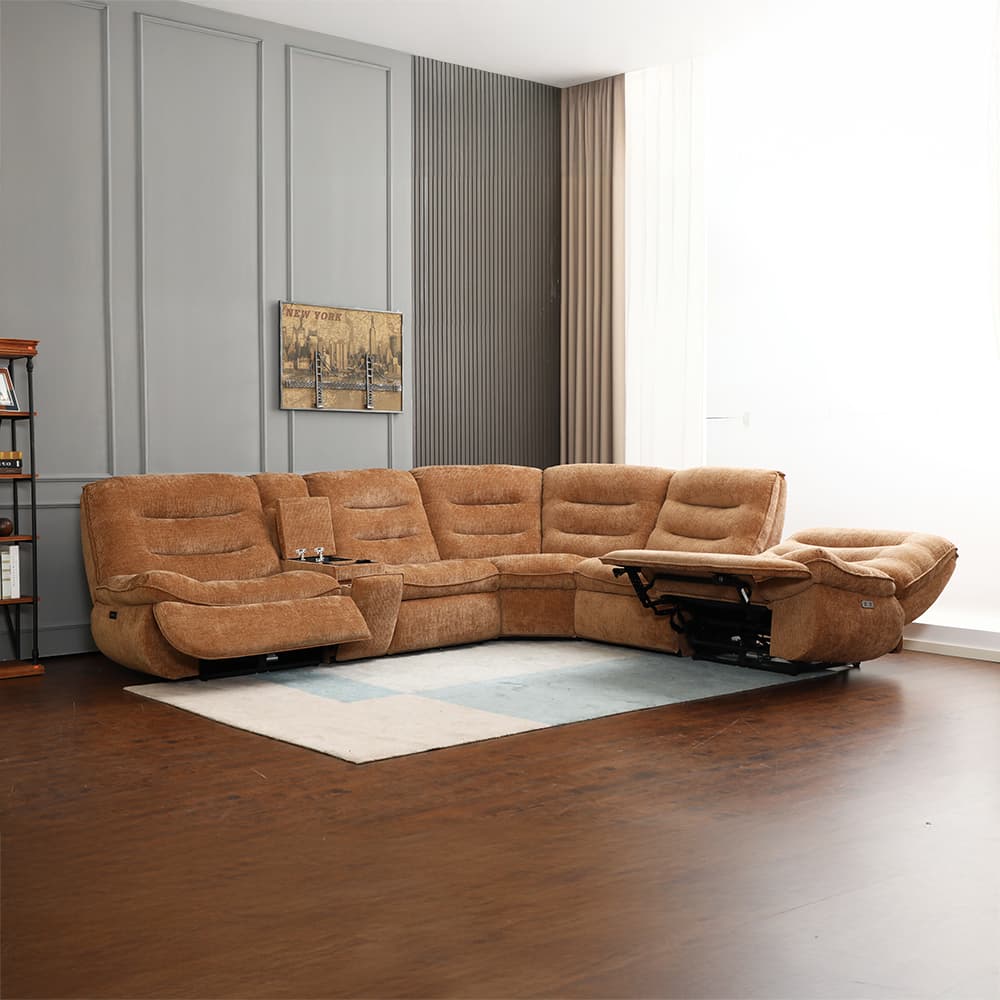 Power Motion Sectional Sofa W/USB Port 5