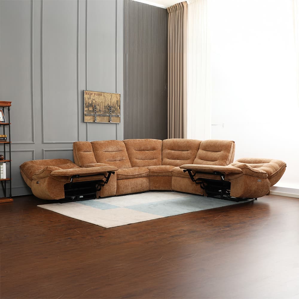 Power Motion Sectional Sofa W/USB Port 6