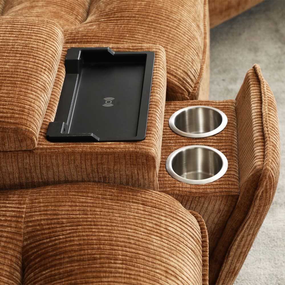 Power Motion Sectional Sofa W/USB Port 9
