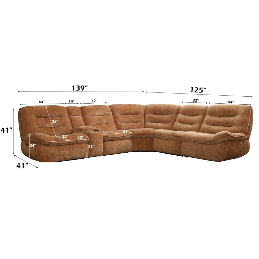 Power Motion Sectional Sofa W/USB Port 18