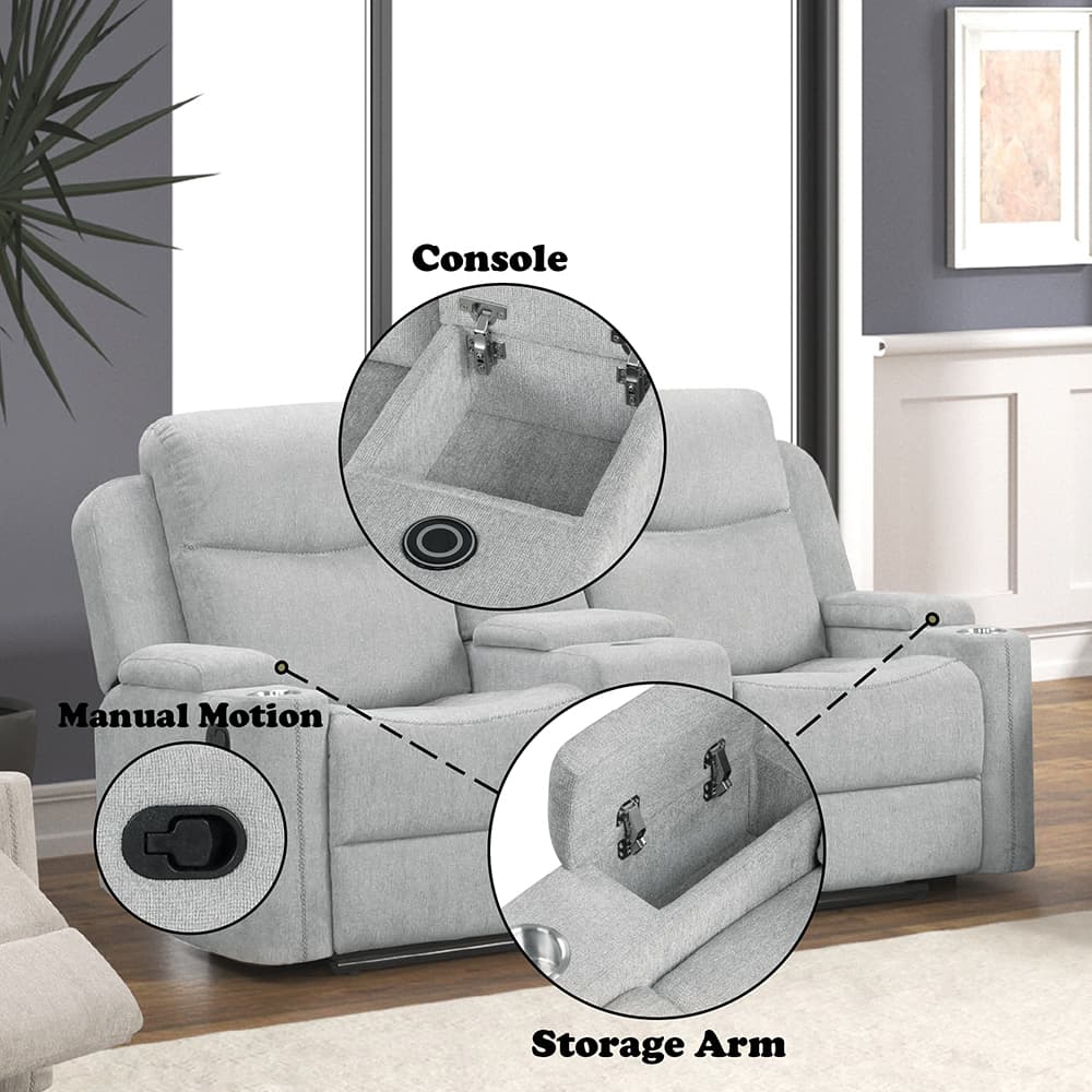 Motion Loveseat W/Console 10
