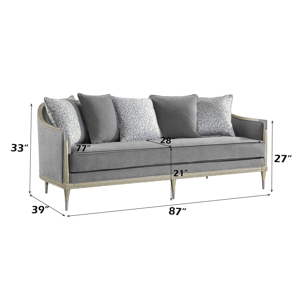 Sofa W/5 Pillows 6