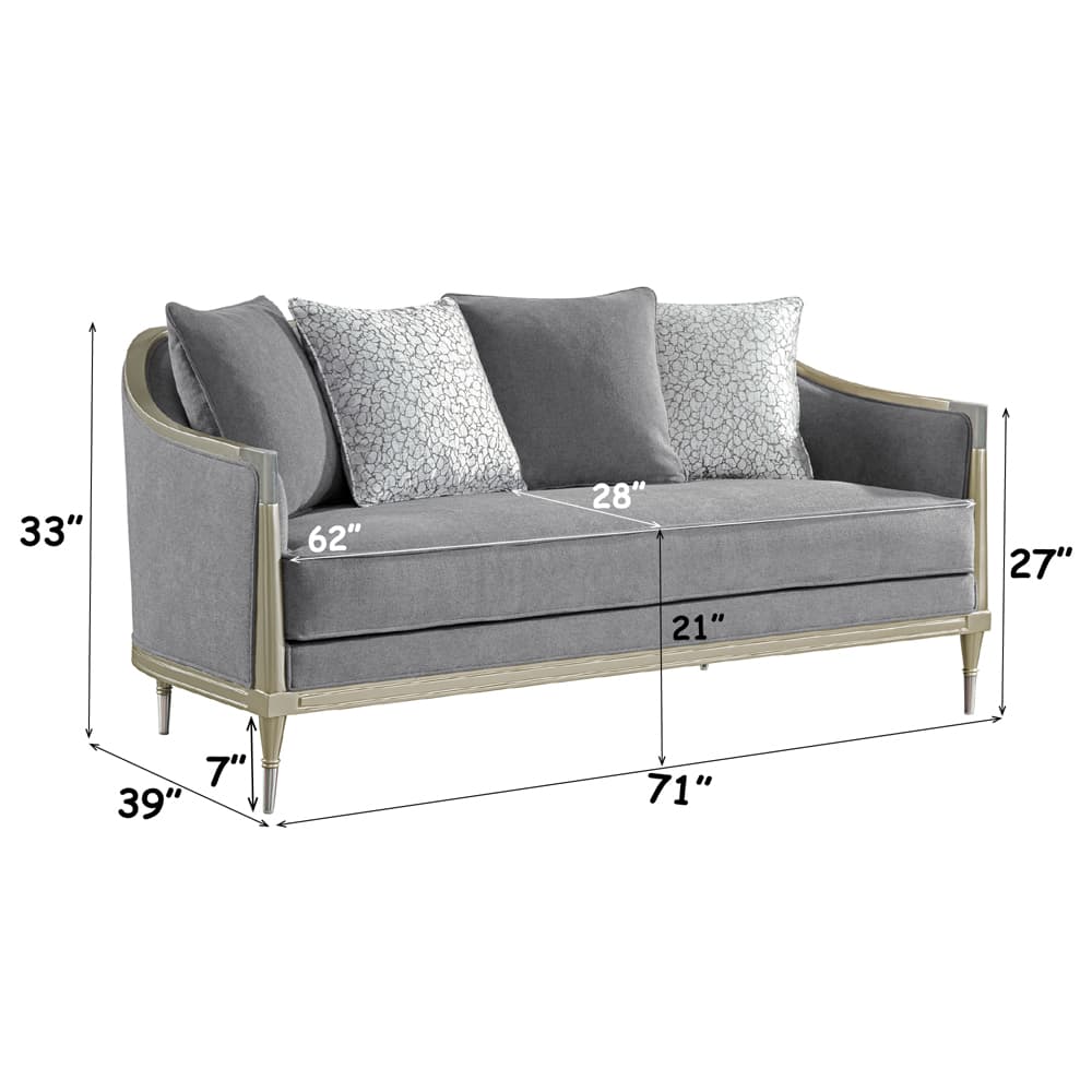 Loveseat W/4 Pillows 6